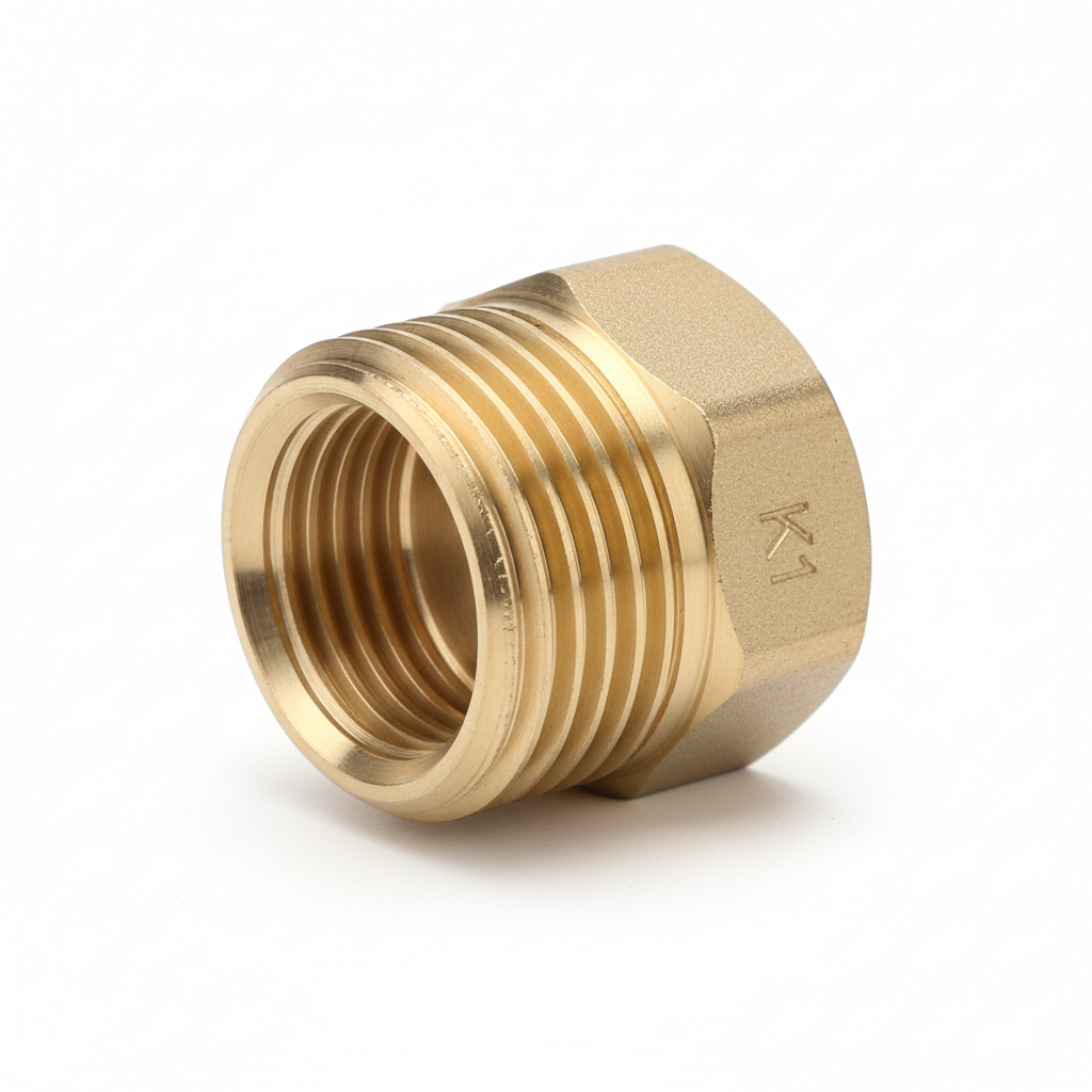 ½" K1 Brass Gate Valve — Wheel Handle Inline Shut-Off Valve