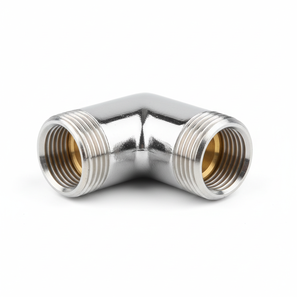 ½" Metal Faucet Bend — 90° Brass Elbow Tap Connector for Plumbing Systems