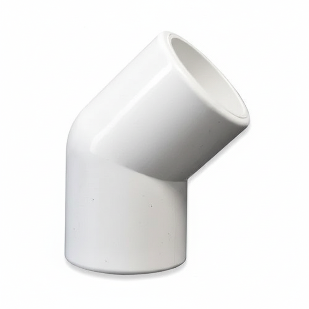 2" uPVC 45° Pipe Bend — Gradual Elbow for Cold Water & Drainage Systems