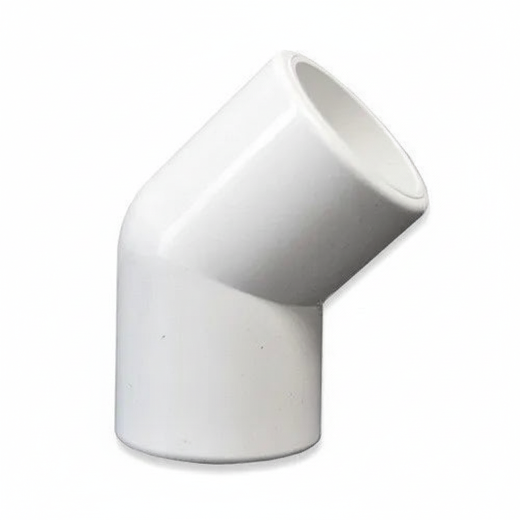 2" uPVC 45° Pipe Bend — Gradual Elbow for Cold Water & Drainage Systems