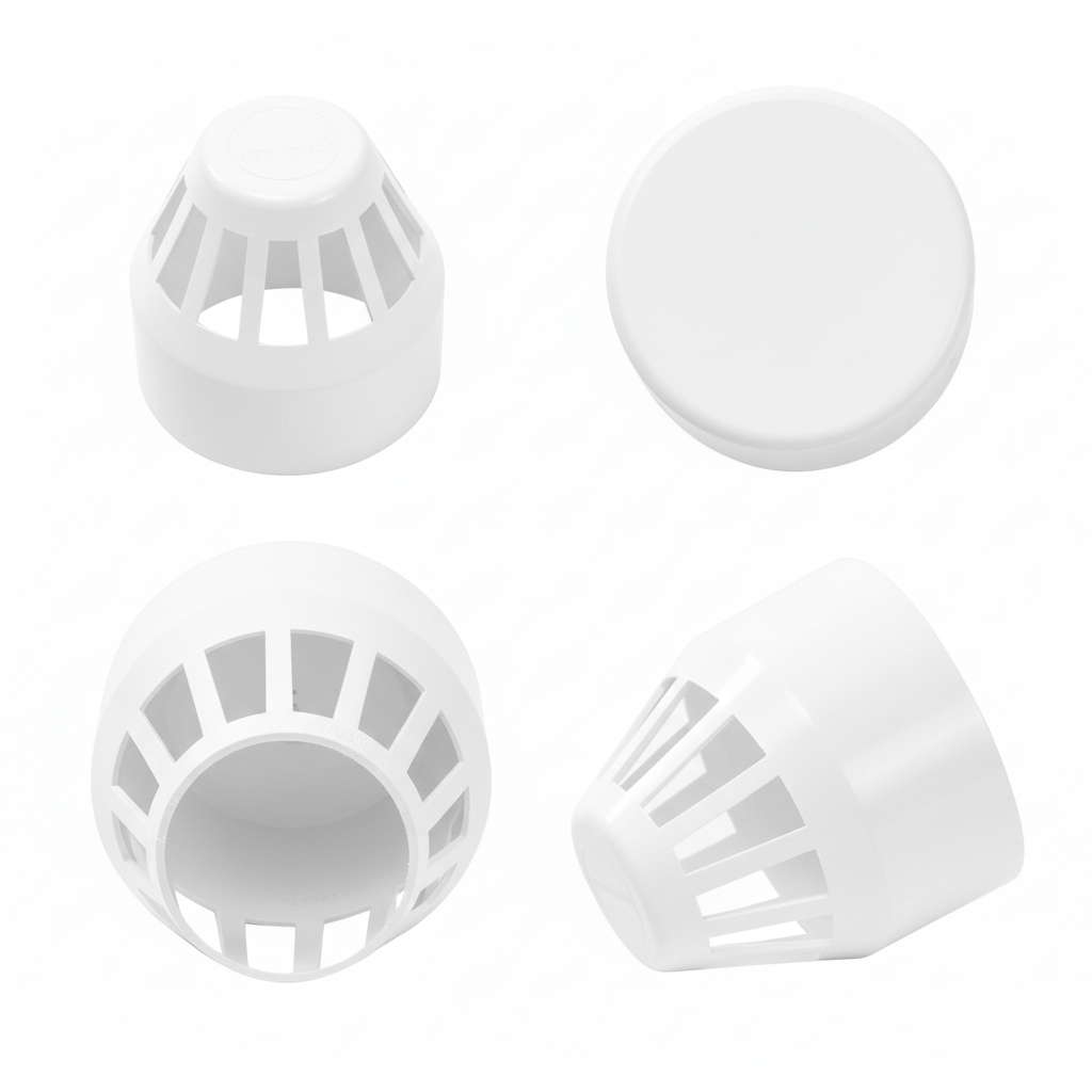 2" uPVC Vent End Cap — Vented Pipe Termination for Drainage & Plumbing Stacks