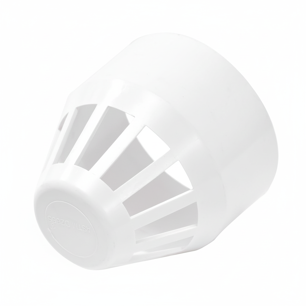 2" uPVC Vent End Cap — Vented Pipe Termination for Drainage & Plumbing Stacks