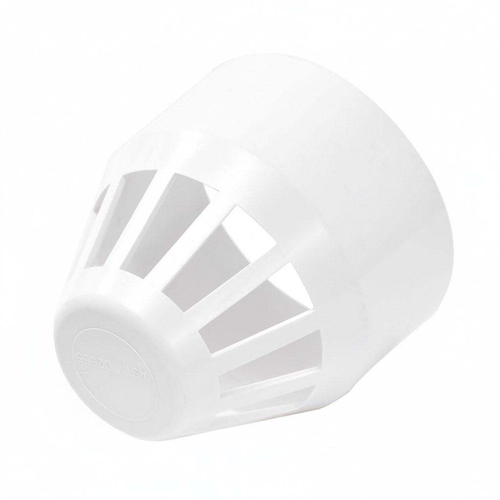 2" uPVC Vent End Cap — Vented Pipe Termination for Drainage & Plumbing Stacks