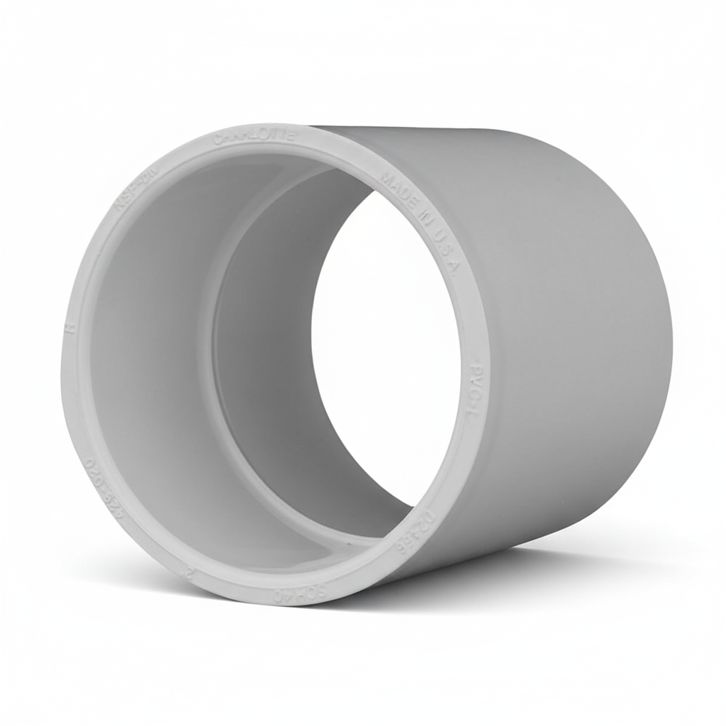 2" uPVC Straight Coupling — Solvent Weld Pipe Joiner for PVC Systems