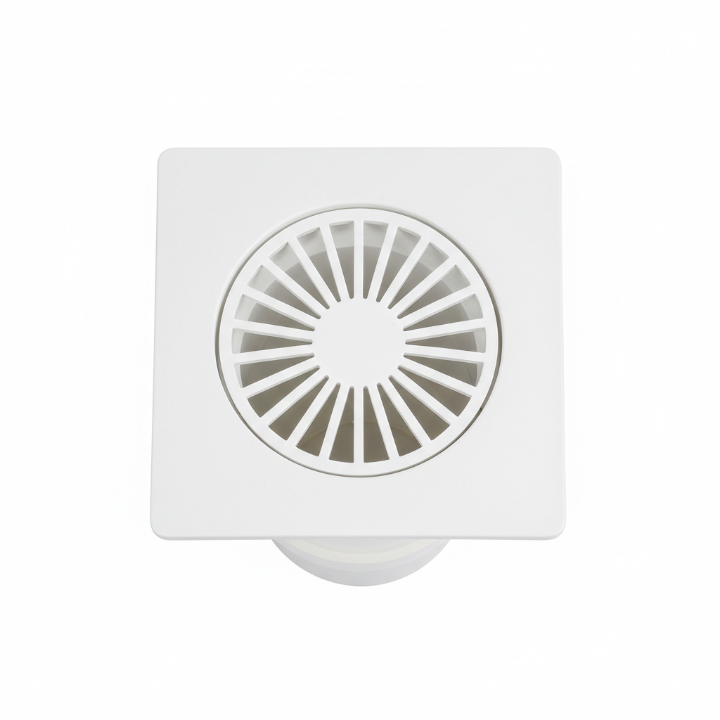 2" Plastic Floor Drain — Bathroom & Utility Room Waste Drain with Grate
