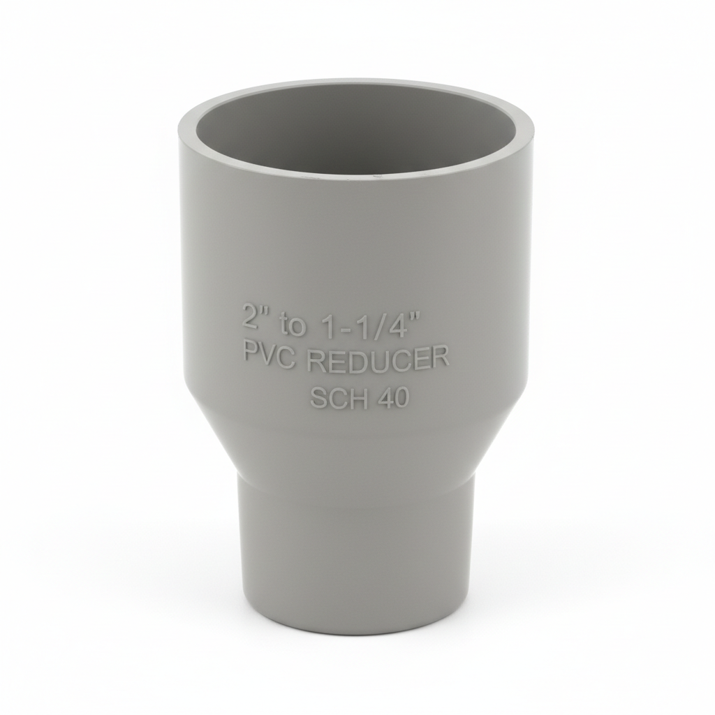 2" x 1¼" uPVC Reducer — Solvent Weld Pipe Reduction Fitting