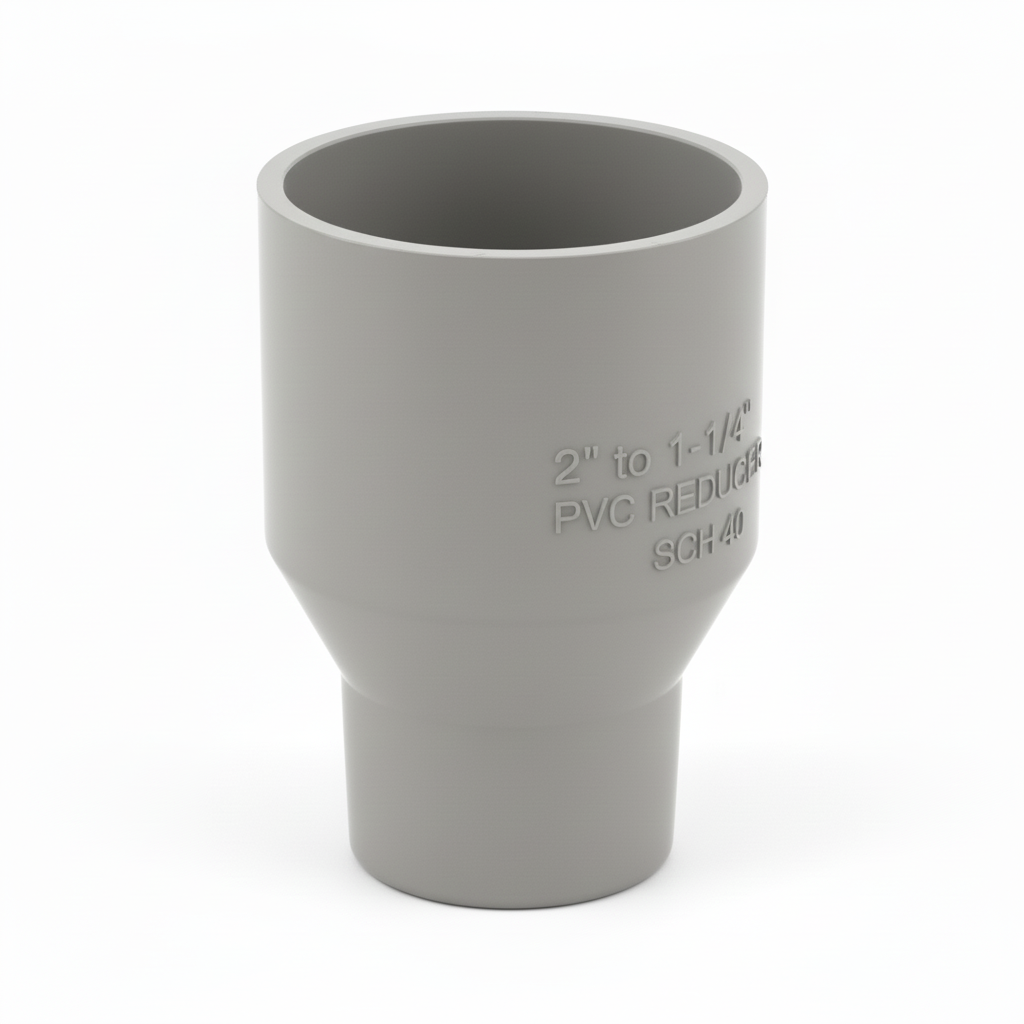 2" x 1¼" uPVC Reducer — Solvent Weld Pipe Reduction Fitting