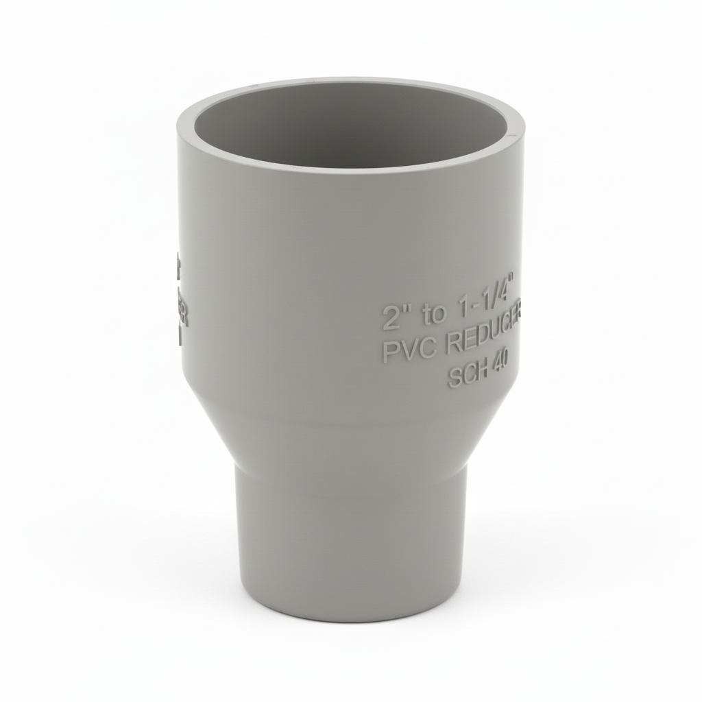 2" x 1¼" uPVC Reducer — Solvent Weld Pipe Reduction Fitting