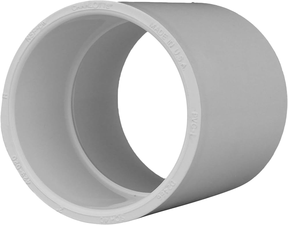 3" uPVC Straight Coupling — Solvent Weld Pipe Joiner for Drainage Systems