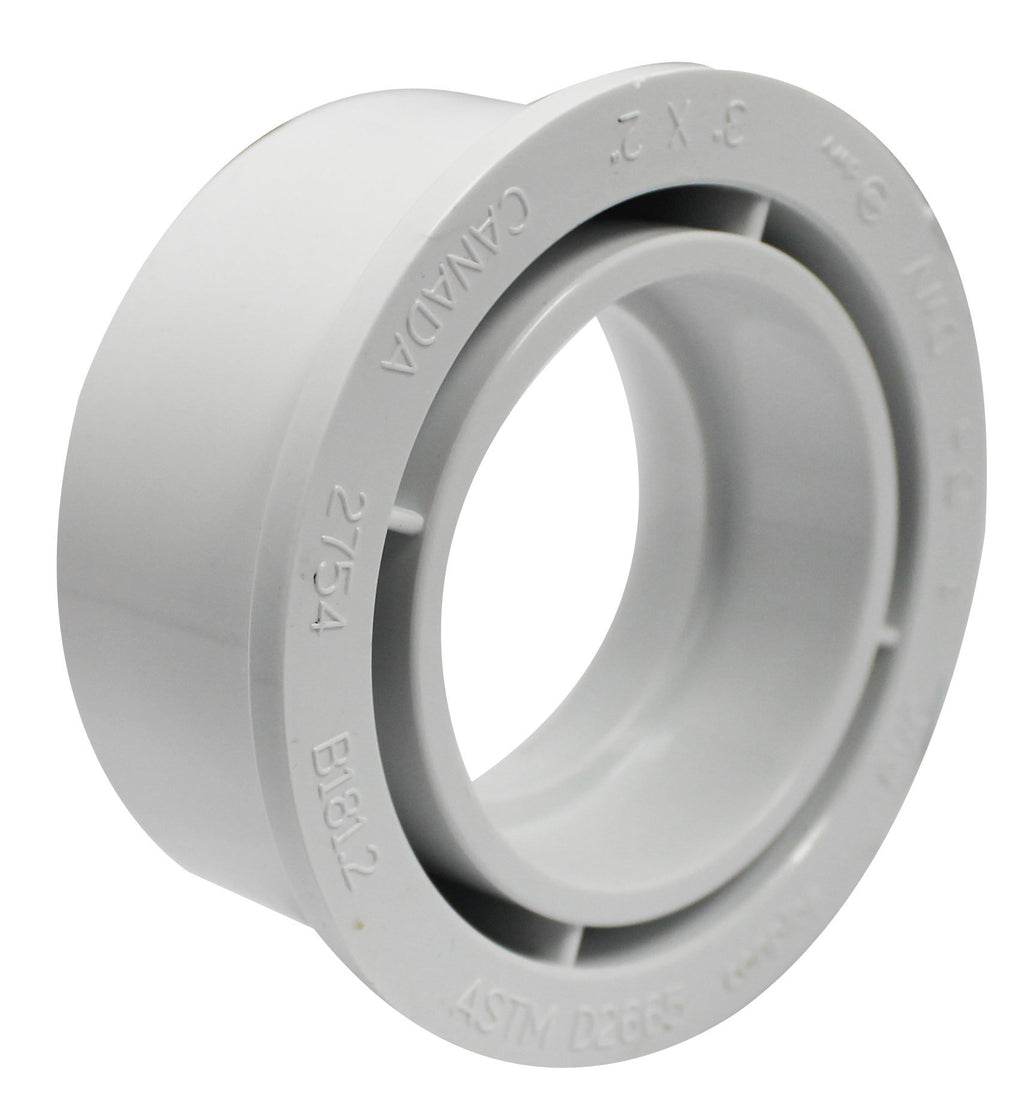3" x 2" uPVC Bushing — Compact Pipe Size Reducer from 3" to 2"