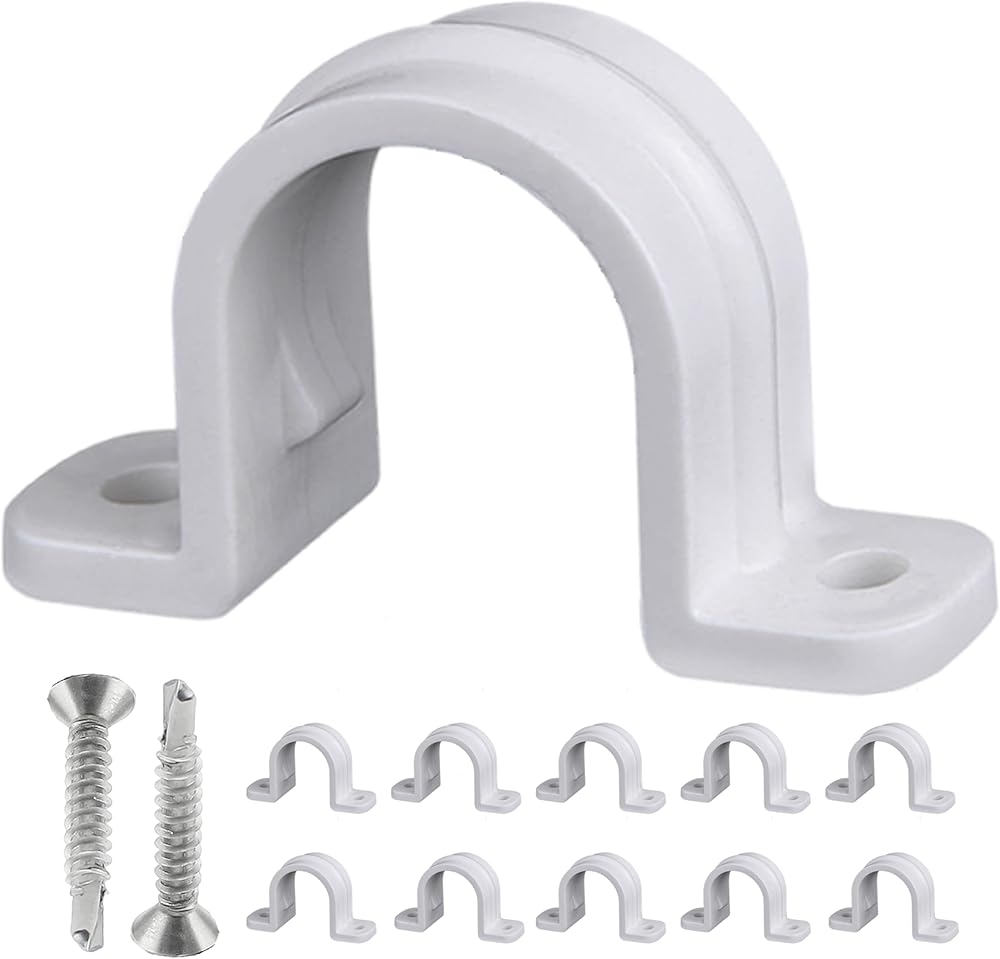 1" Pipe Clip — Plastic Pipe Support Bracket for PVC & PPR Pipes