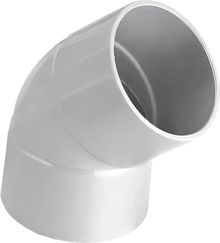 3" uPVC 45° Pipe Bend — Gradual Elbow for Drainage & Soil Pipe Systems