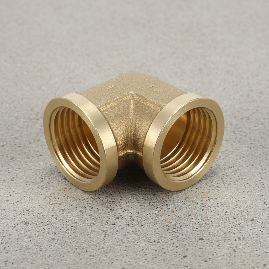 ½" Metal Faucet Bend — 90° Brass Elbow Tap Connector for Plumbing Systems