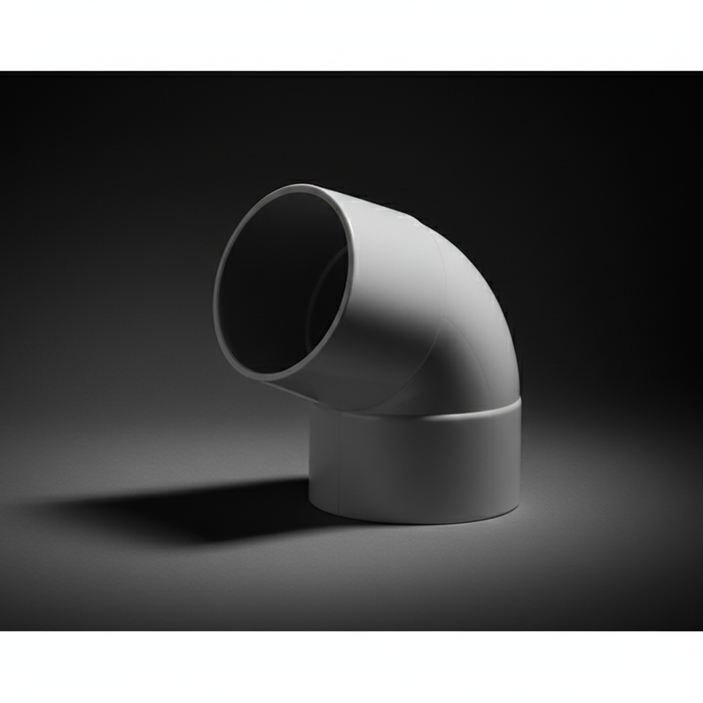 3" uPVC 45° Pipe Bend — Gradual Elbow for Drainage & Soil Pipe Systems