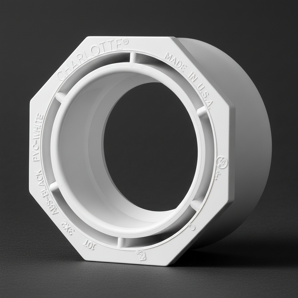3" x 4" uPVC Bushing — Pipe Size Reducer from 4" to 3"