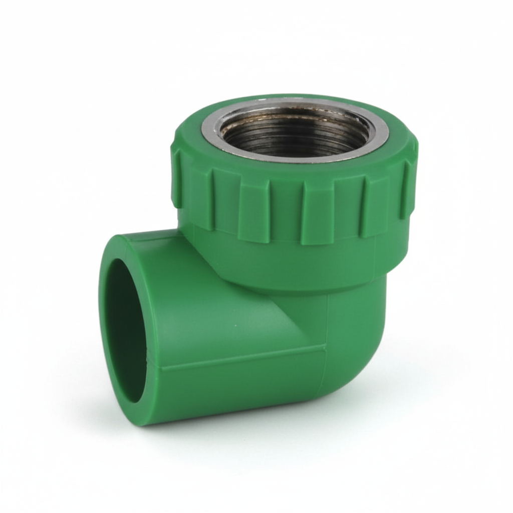 ½" PPR Faucet Bend — 90° Brass Insert Elbow for Tap Connections