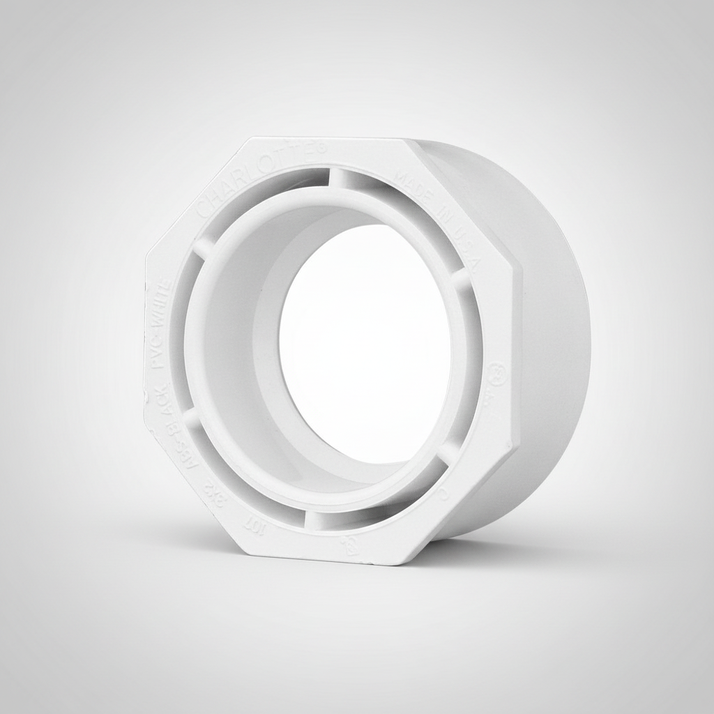 3" x 4" uPVC Bushing — Pipe Size Reducer from 4" to 3"