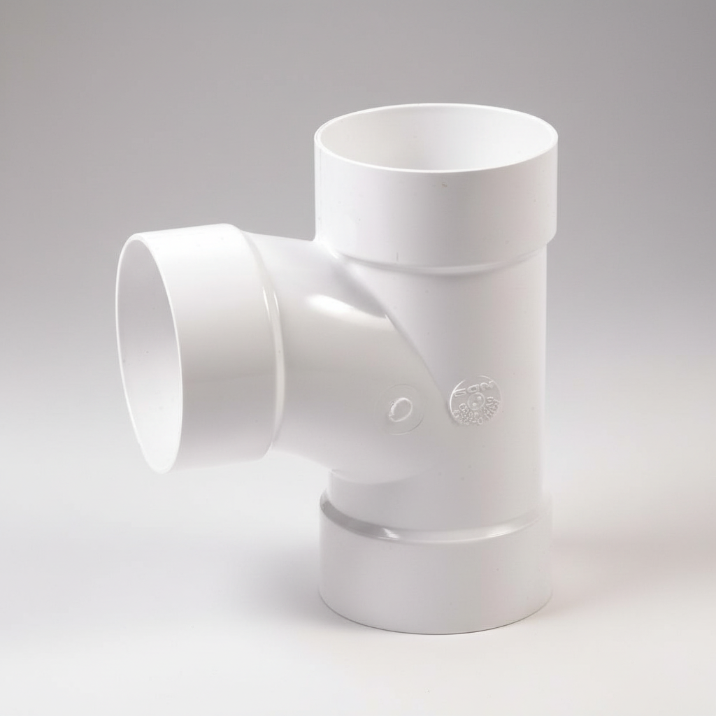 3" uPVC Swerve Tee — Angled Branch Fitting for Drainage & Soil Pipe Systems