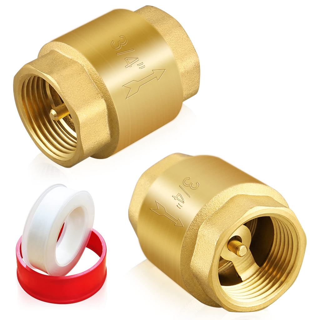 ¾" Brass Spring Check Valve — Non-Return Valve