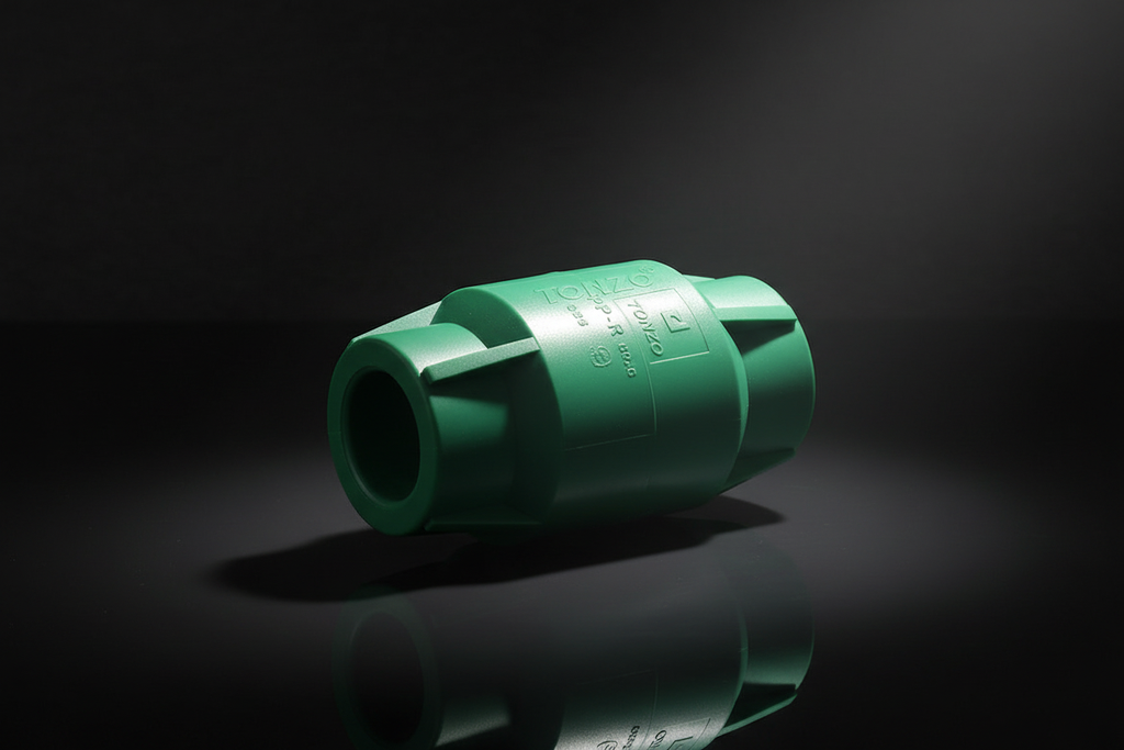 TONZO PPR Check Valve - Hero dark background