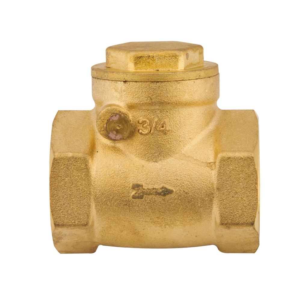¾" Brass Swing Check Valve — Non-Return Valve with BSP Female Thread