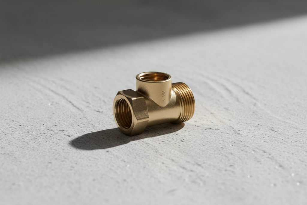 ½" K17 Brass Gate Valve — Wheel Handle Inline Shut-Off Valve
