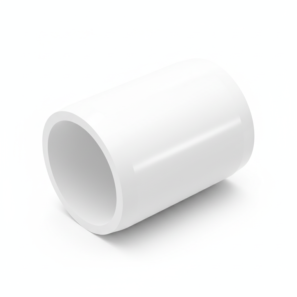 ½" uPVC Straight Coupling — Solvent Weld Pipe Joiner for PVC Systems