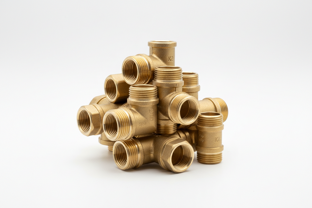 ½" K2 Brass Gate Valve — Wheel Handle Inline Shut-Off Valve