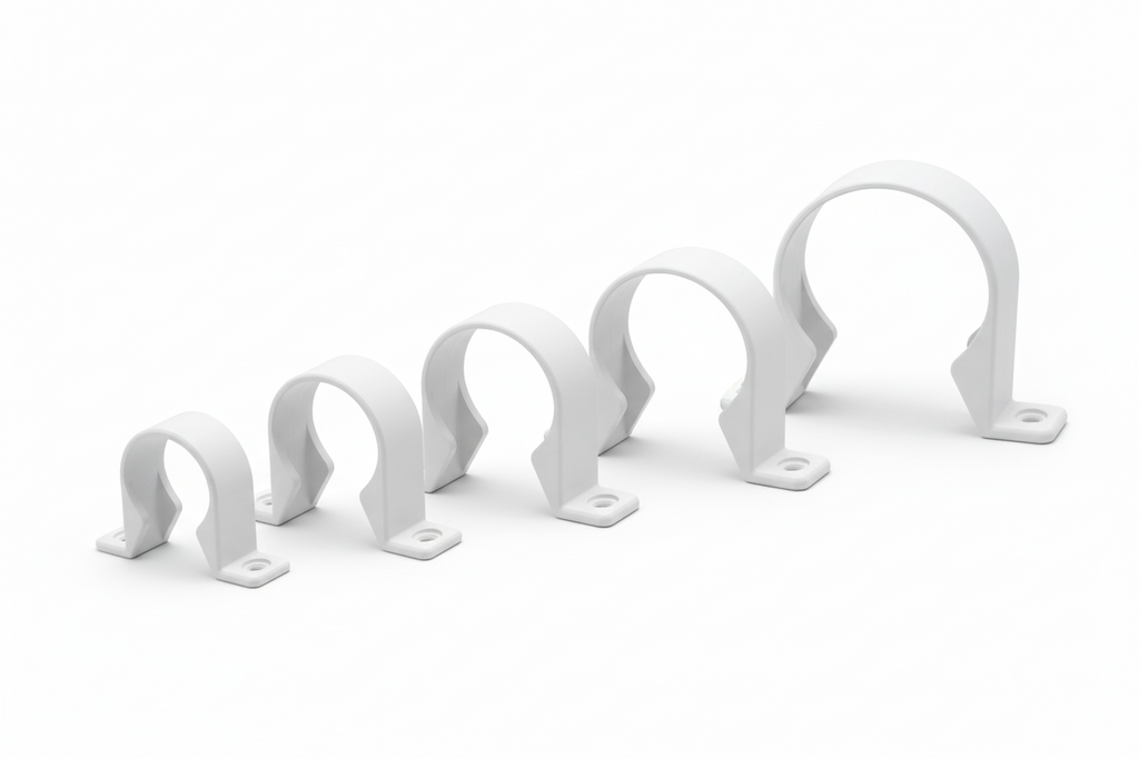 ½" Pipe Clip — Plastic Pipe Support Bracket for PVC & PPR Pipes