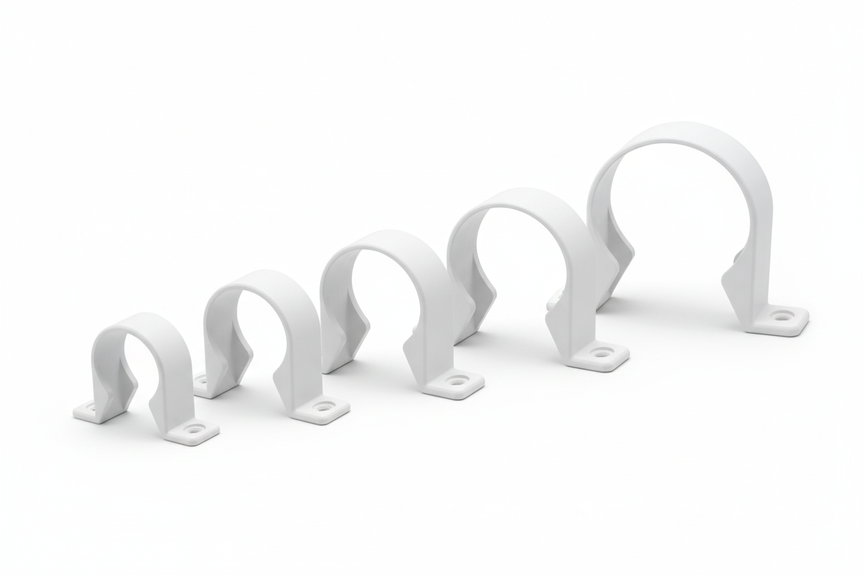 ½" Pipe Clip — Plastic Pipe Support Bracket for PVC & PPR Pipes