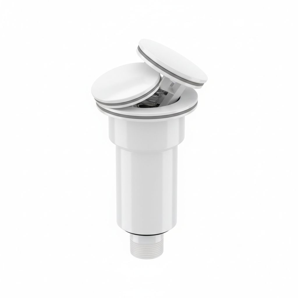 1¼" Plastic Pop-Up Waste — Push-to-Open Basin Waste Fitting