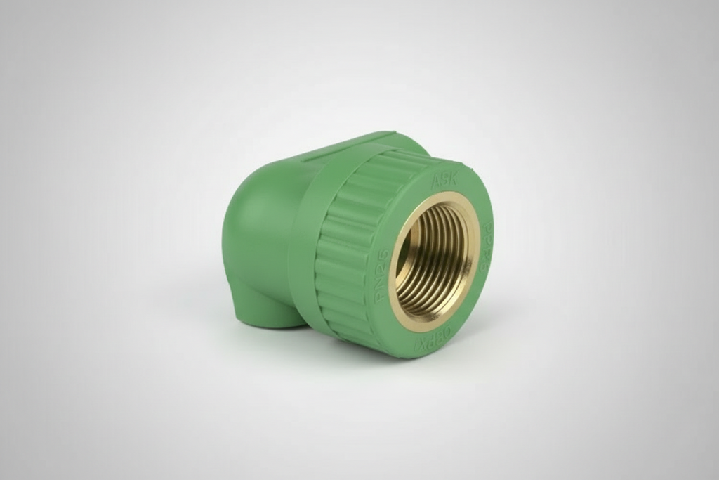 ½" PPR Faucet Bend — 90° Brass Insert Elbow for Tap Connections