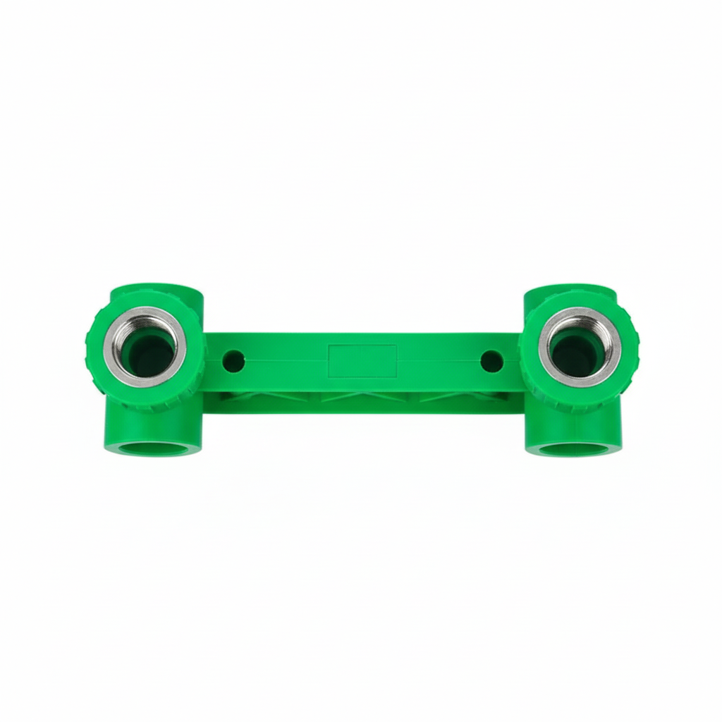 ½" PPR Faucet Bend Combine — Wall Plate Elbow with Brass Insert for Tap Connections