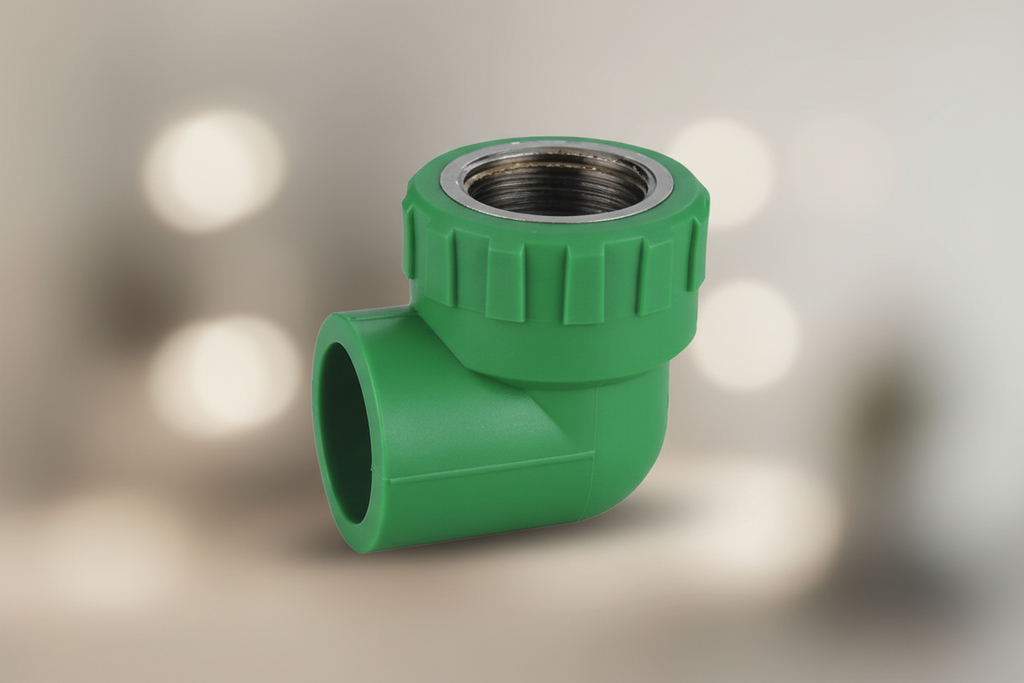 ½" PPR Faucet Bend — 90° Brass Insert Elbow for Tap Connections