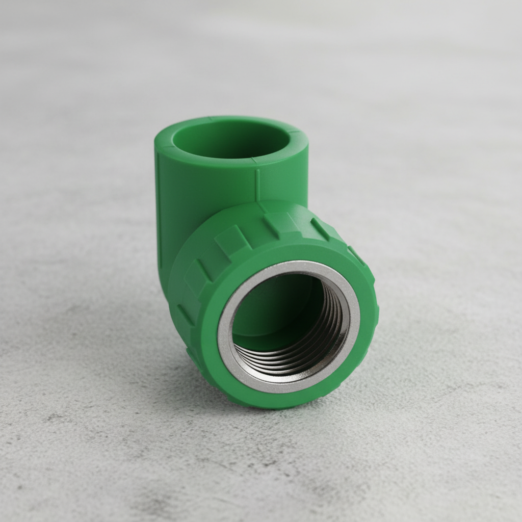 ½" PPR Faucet Bend — 90° Brass Insert Elbow for Tap Connections