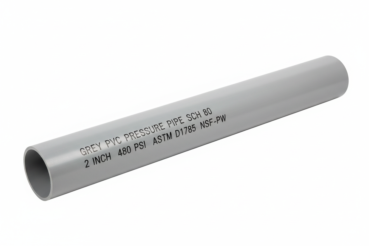 2" uPVC Pressure Pipe — High-Pressure Water Supply & Borehole Pipe (Per Metre)