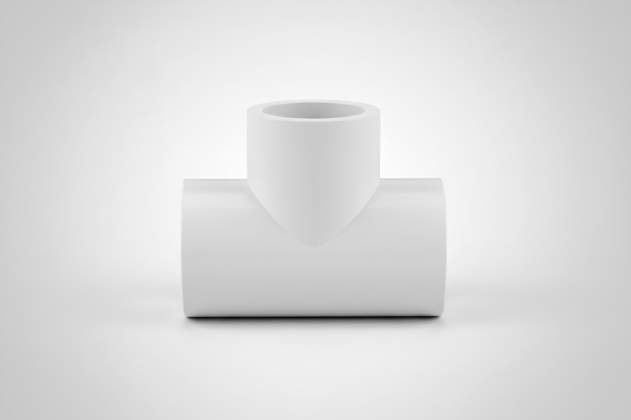 ½" uPVC Equal Tee — T-Junction Fitting for Cold Water & Drainage Systems