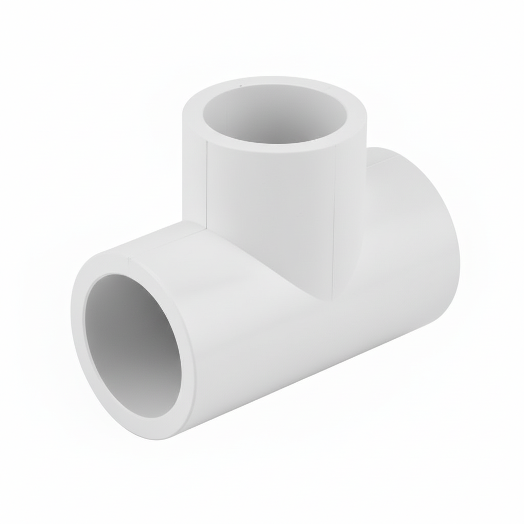 ½" uPVC Equal Tee — T-Junction Fitting for Cold Water & Drainage Systems