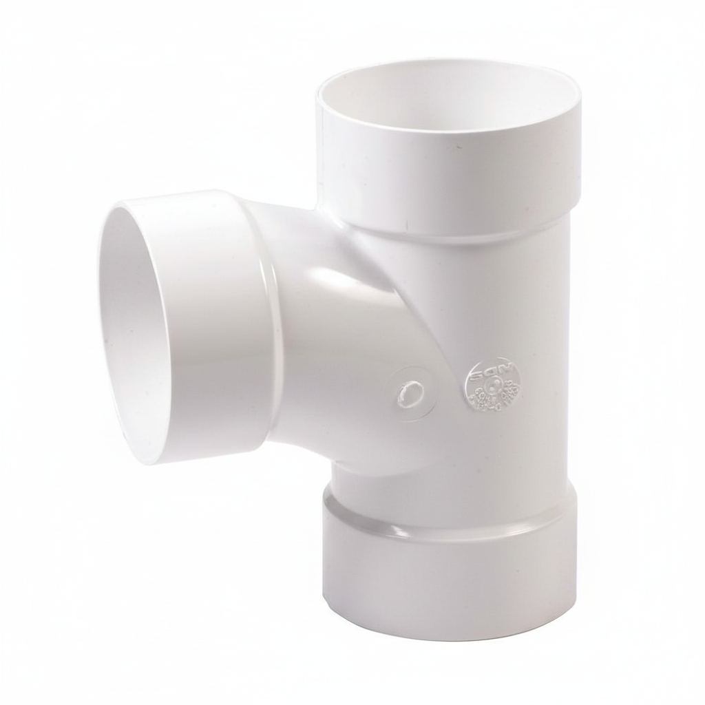 3" uPVC Swerve Tee — Angled Branch Fitting for Drainage & Soil Pipe Systems