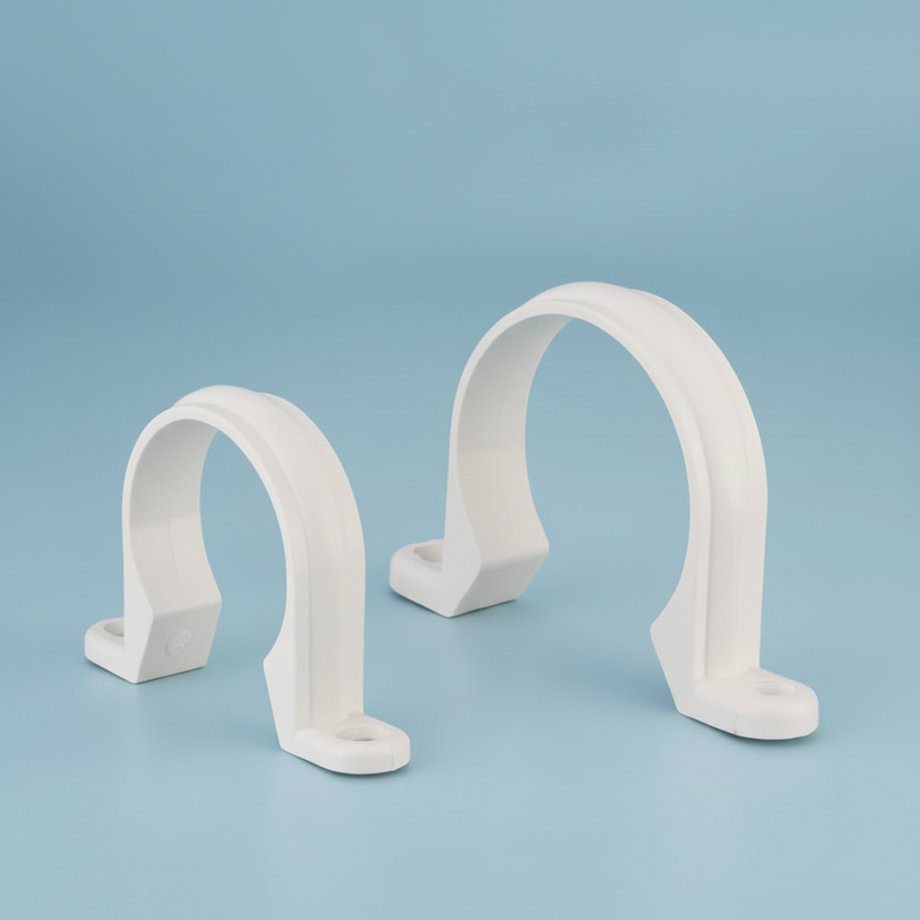 ¾" Pipe Clip — Plastic Pipe Support Bracket for PVC & PPR Pipes