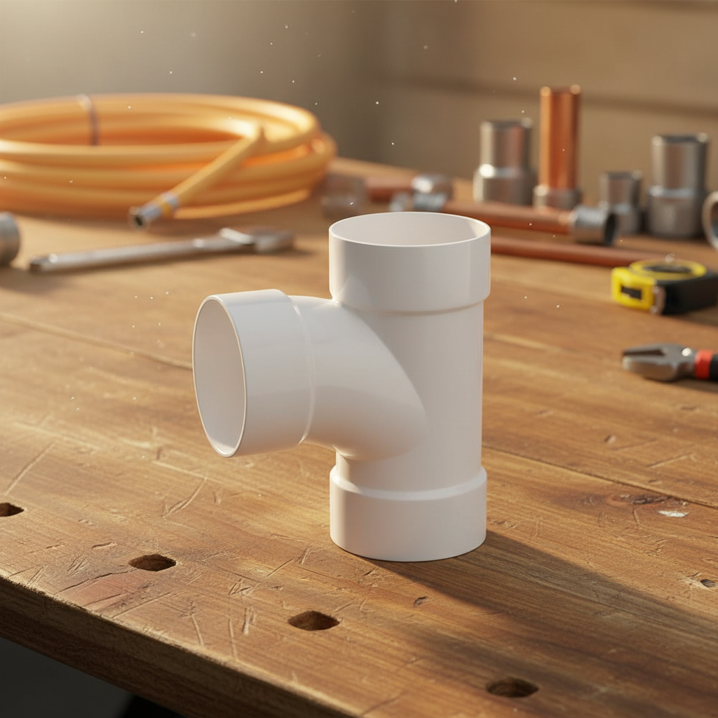 3" uPVC Swerve Tee — Angled Branch Fitting for Drainage & Soil Pipe Systems