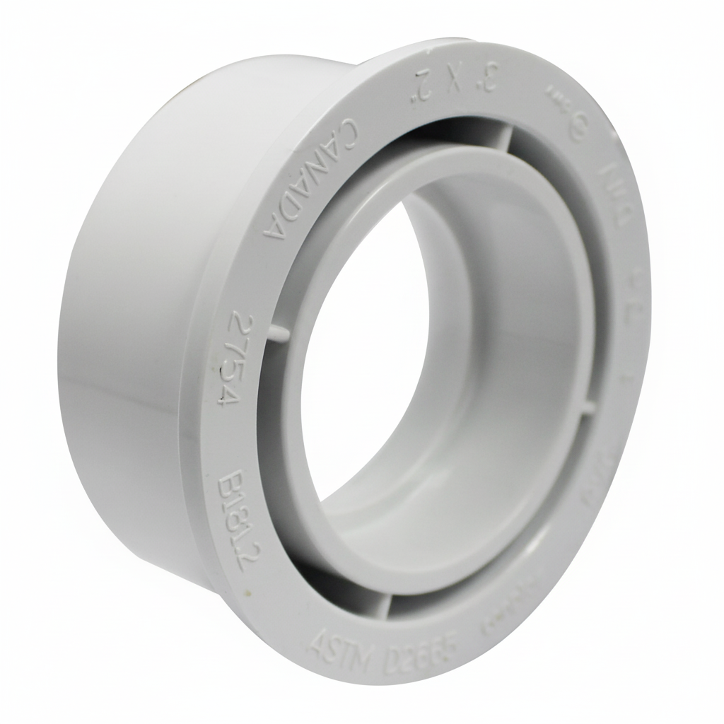 3" x 2" uPVC Bushing — Compact Pipe Size Reducer from 3" to 2"