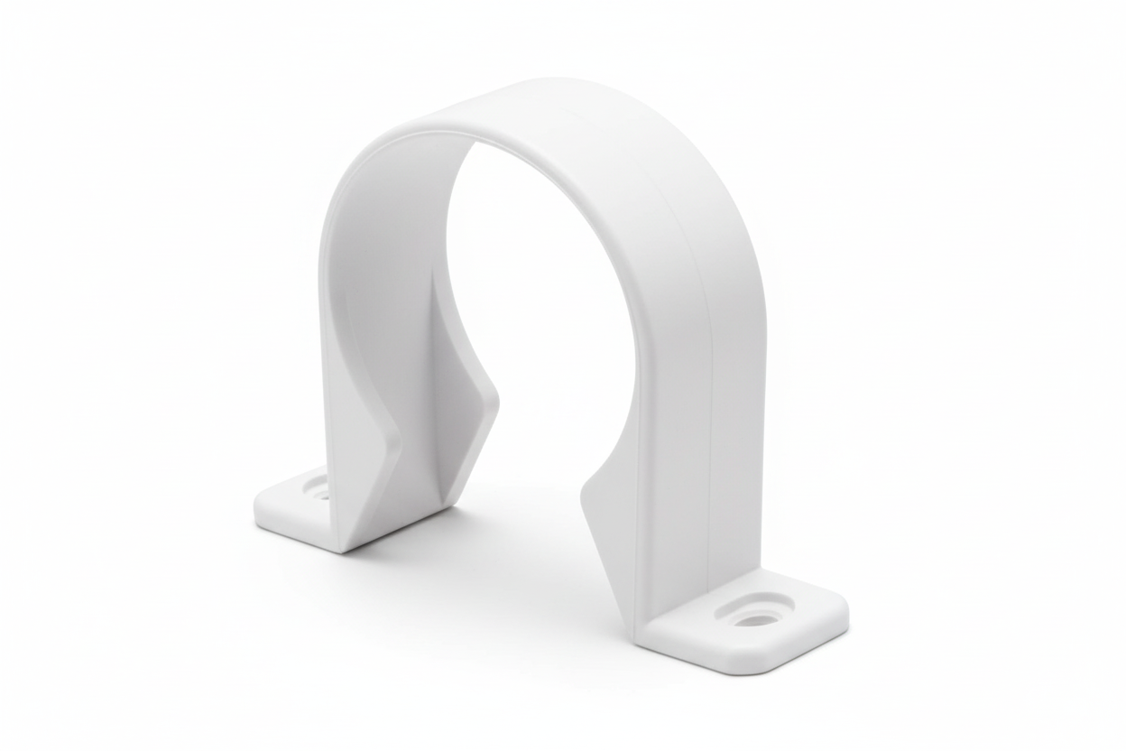 ½" Pipe Clip — Plastic Pipe Support Bracket for PVC & PPR Pipes