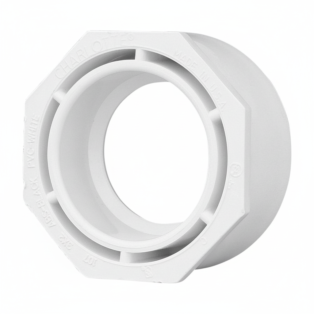 3" x 4" uPVC Bushing — Pipe Size Reducer from 4" to 3"